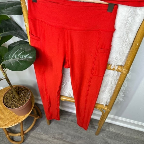 Wolven Red Athletic Leggings and Bra Set sz S - Picture 2 of 5